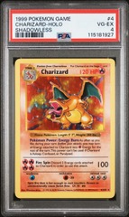 Charizard - 4/102 - Holo Rare - Shadowless Edition - PSA 4